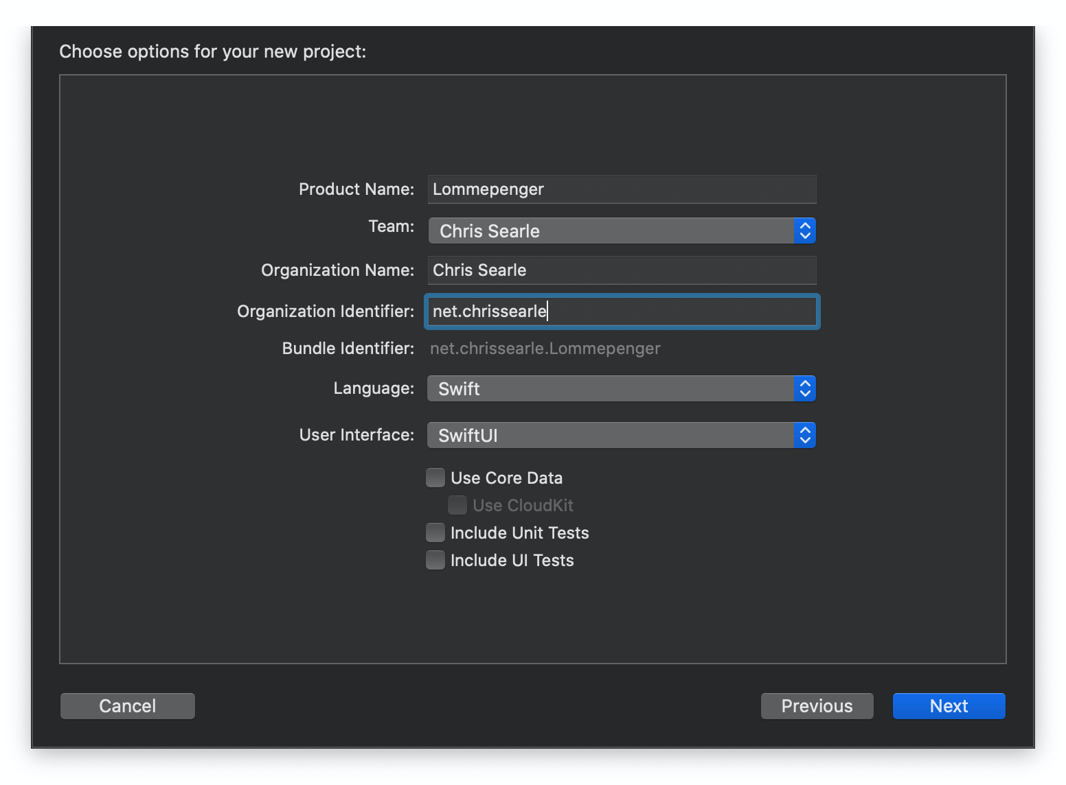 SwiftUI project setup